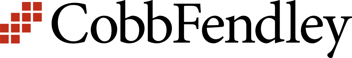 Cobb Fendley company logo featuring a pattern of red square blocks followed by text 'COBB FENDLEY'.