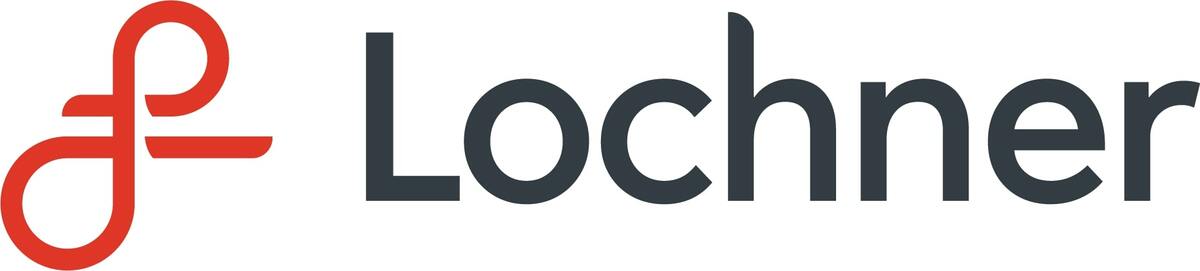Lochner company logo with a stylized red abstract symbol to the left of the black text 'Lochner'.