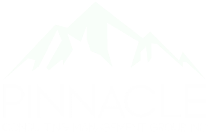 Pinnacle logo featuring stylized white mountain peaks above the word 'PINNACLE' in uppercase letters.